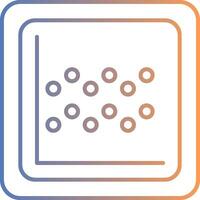 Chart Line Gradient Icon vector