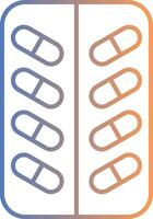 Pill Line Gradient Icon vector