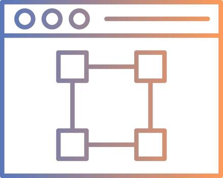 Text Editor Line Gradient Icon vector