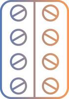 Pill Line Gradient Icon vector