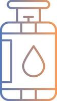 Gas Cylinder Line Gradient Icon vector