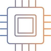 Circuit Board Line Gradient Icon vector