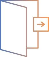 Logout Line Gradient Icon vector