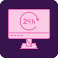 24 Hours Vector Icon