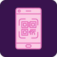 Smartphone Qr Code Vector Icon