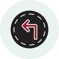 Turn Left Vector Icon