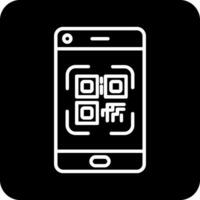 teléfono inteligente qr código vector icono