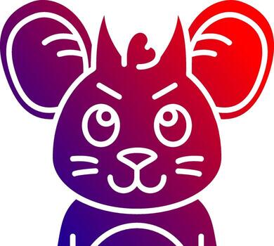 Demon Solid Gradient Icon vector