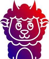 Demon Solid Gradient Icon vector