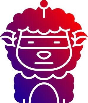 Robot Solid Gradient Icon vector