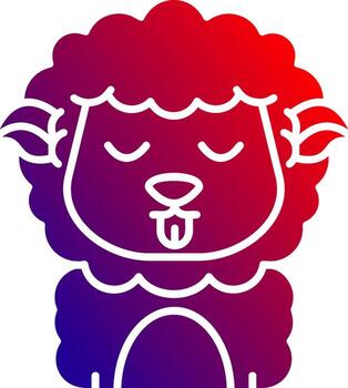 Cute Solid Gradient Icon vector