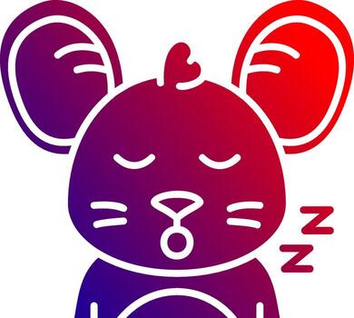 Sleep Solid Gradient Icon vector