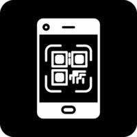 teléfono inteligente qr código vector icono