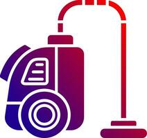 Vacuum cleaner Solid Gradient Icon vector