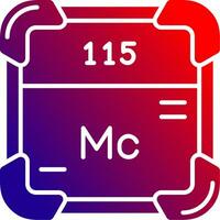 Moscovium Solid Gradient Icon vector