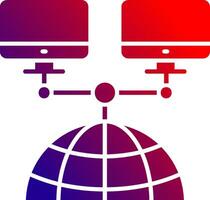 Network Solid Gradient Icon vector