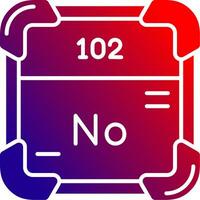 Nobelium Solid Gradient Icon vector