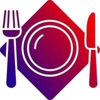 Cutlery Solid Gradient Icon vector