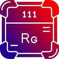 Roentgenium Solid Gradient Icon vector