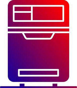 Fridge Solid Gradient Icon vector