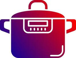 Pressure cooker Solid Gradient Icon vector