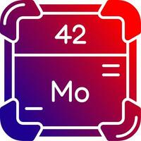 Molybdenum Solid Gradient Icon vector