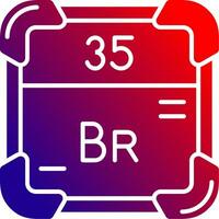 Bromine Solid Gradient Icon vector