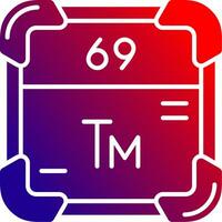 Thulium Solid Gradient Icon vector