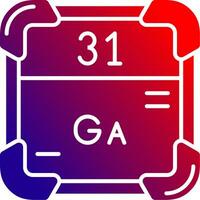 Gallium Solid Gradient Icon vector
