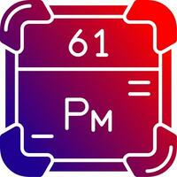 Promethium Solid Gradient Icon vector