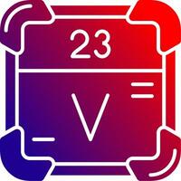 Vanadium Solid Gradient Icon vector