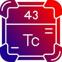 Technetium Solid Gradient Icon vector