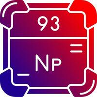 Neptunium Solid Gradient Icon vector