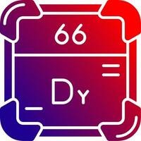 Dysprosium Solid Gradient Icon vector