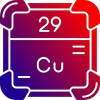 cobre sólido degradado icono vector