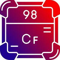 Californium Solid Gradient Icon vector