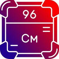 Curium Solid Gradient Icon vector