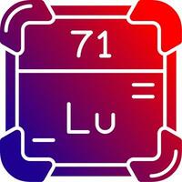 Lutetium Solid Gradient Icon vector