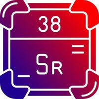 Strontium Solid Gradient Icon vector