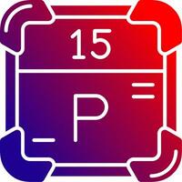 Phosphorus Solid Gradient Icon vector