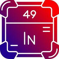 Indium Solid Gradient Icon vector