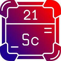 Scandium Solid Gradient Icon vector