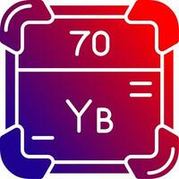 Ytterbium Solid Gradient Icon vector