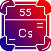 Cesium Solid Gradient Icon vector