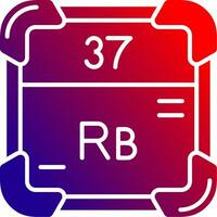 Rubidium Solid Gradient Icon vector