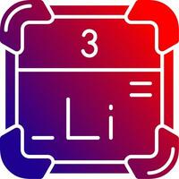 Lithium Solid Gradient Icon vector