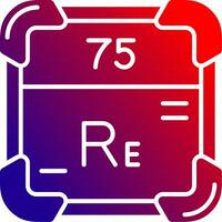 Rhenium Solid Gradient Icon vector