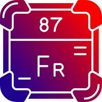 Francium Solid Gradient Icon vector