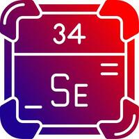 Selenium Solid Gradient Icon vector