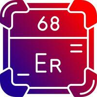 Erbium Solid Gradient Icon vector